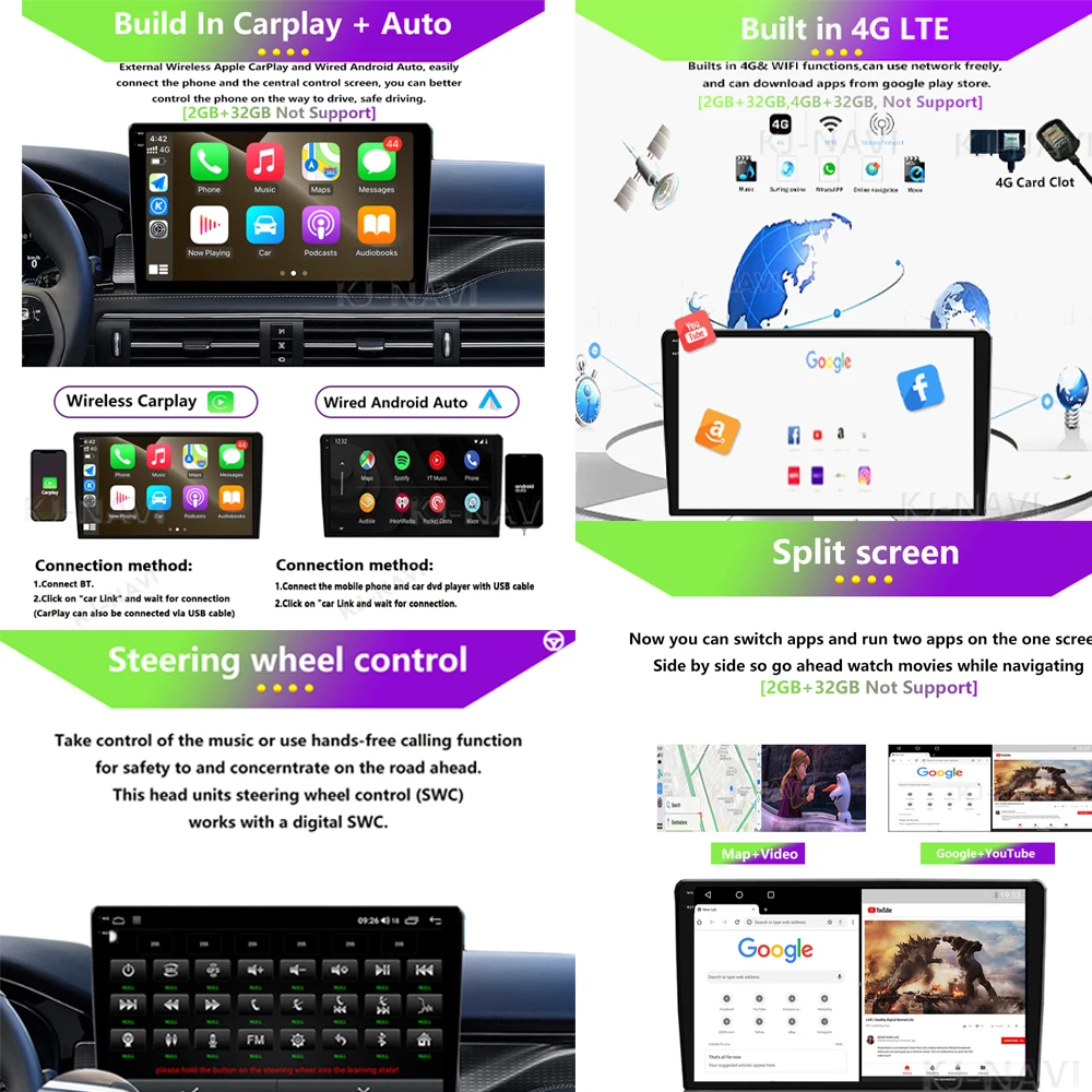 Android 13 за Toyota Previa 2006-2019 Carplay авто радио мултимедиен плейър GPS Навигация стерео DSP BT1