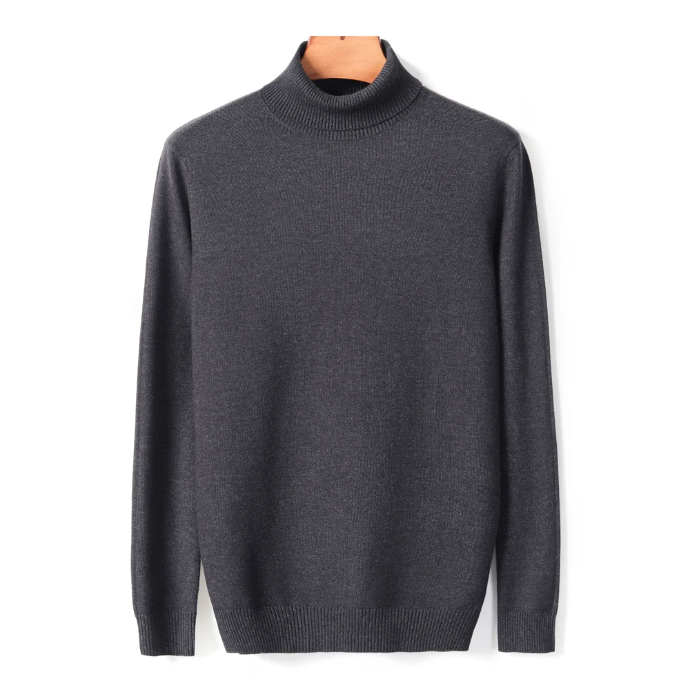 2022 Новият есенно-зимния мъжки топъл пуловер с висока воротом, висококачествен и модерен случайни удобен пуловер, дебел пуловер, мъжки марка4