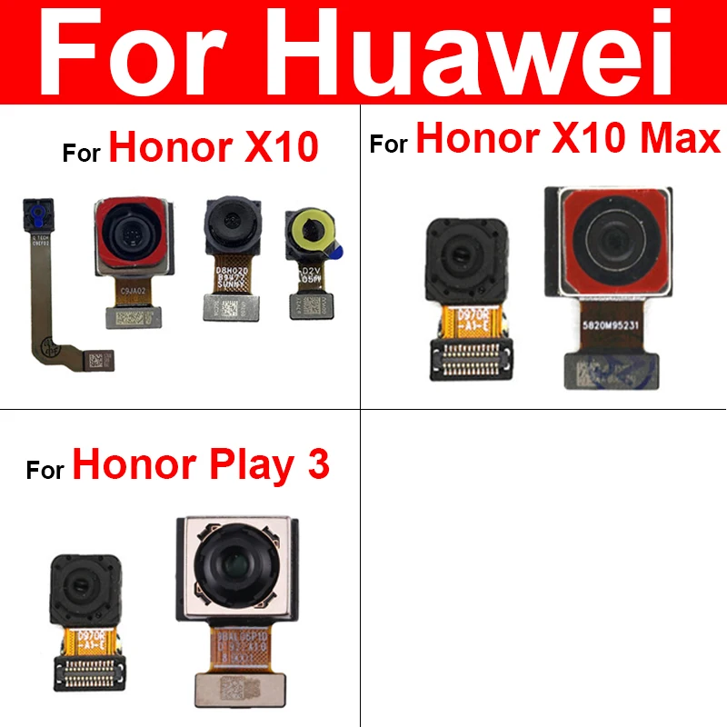 Предната и Задната основната камера за Huawei Honor X10 X10Max Play 3 задната голяма сверхширокая малка камера предна камера резервни части за ремонт на0