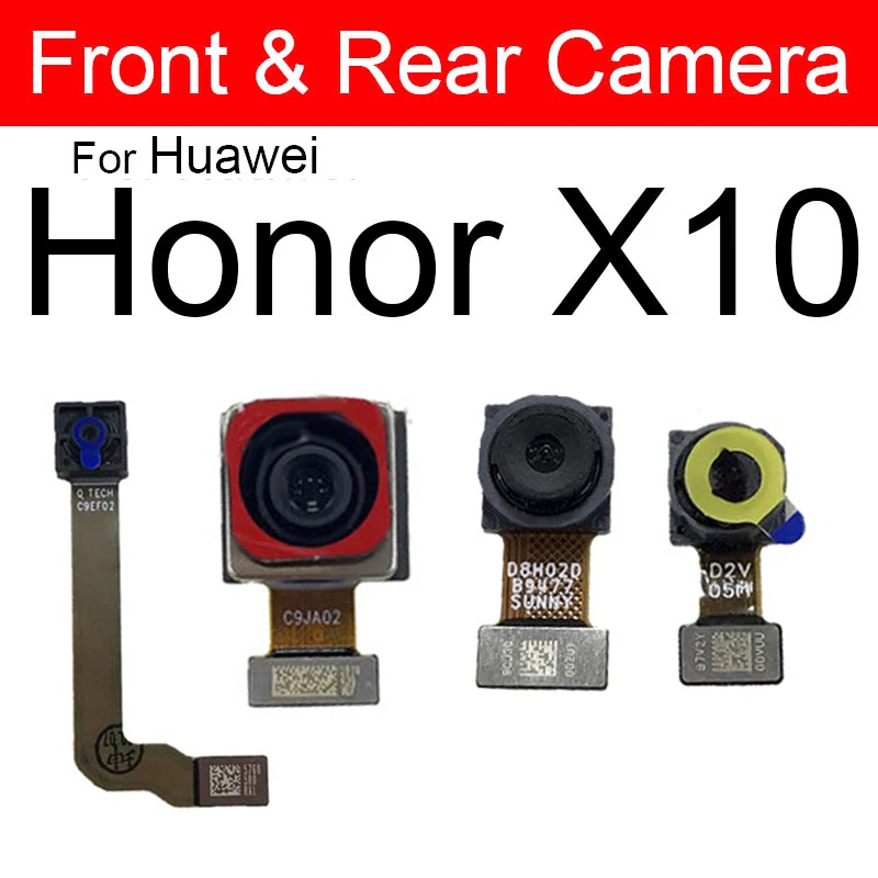 Предната и Задната основната камера за Huawei Honor X10 X10Max Play 3 задната голяма сверхширокая малка камера предна камера резервни части за ремонт на2