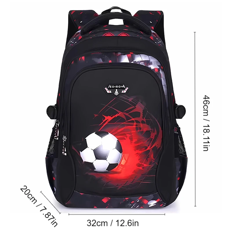 Детска раница с принтом футболно аниме, училищна чанта, раница за пътуване, футболна училищна чанта за тийнейджъри, водоустойчива раница0