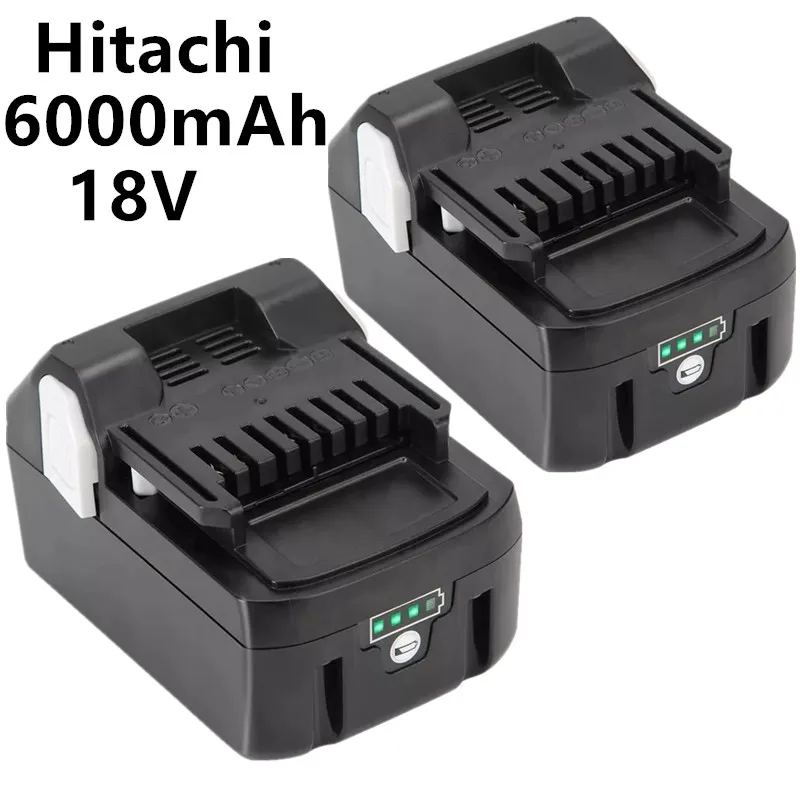 18V 6000mAh Lithium-ionen-akku Akku-bohrschrauber Werkzeug akku für Hitachi BCL1815 EBM1830 BSL1840 Batterie led-anzeige0
