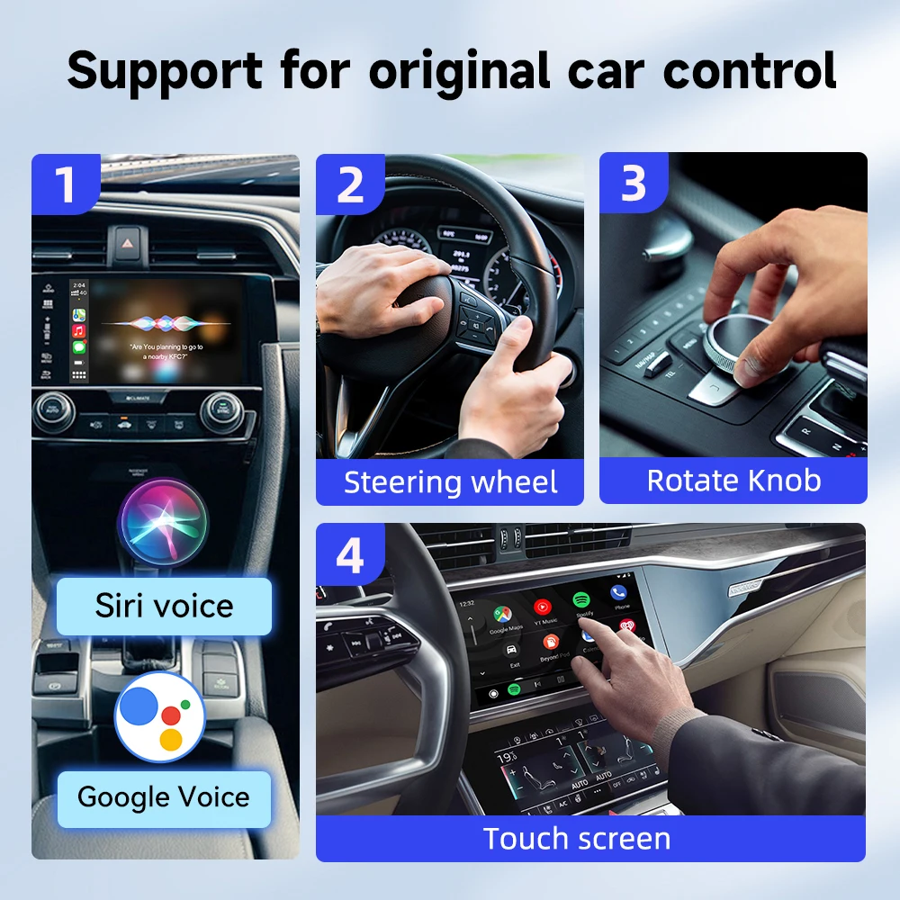 Авто 2air Apple CarPlay Мини Безжичен Адаптер Android USB Автоматичен Ключ 2 в 1 за Toyota, Mazda, Nissan, Citroen, Audi Benz Ford Kia3