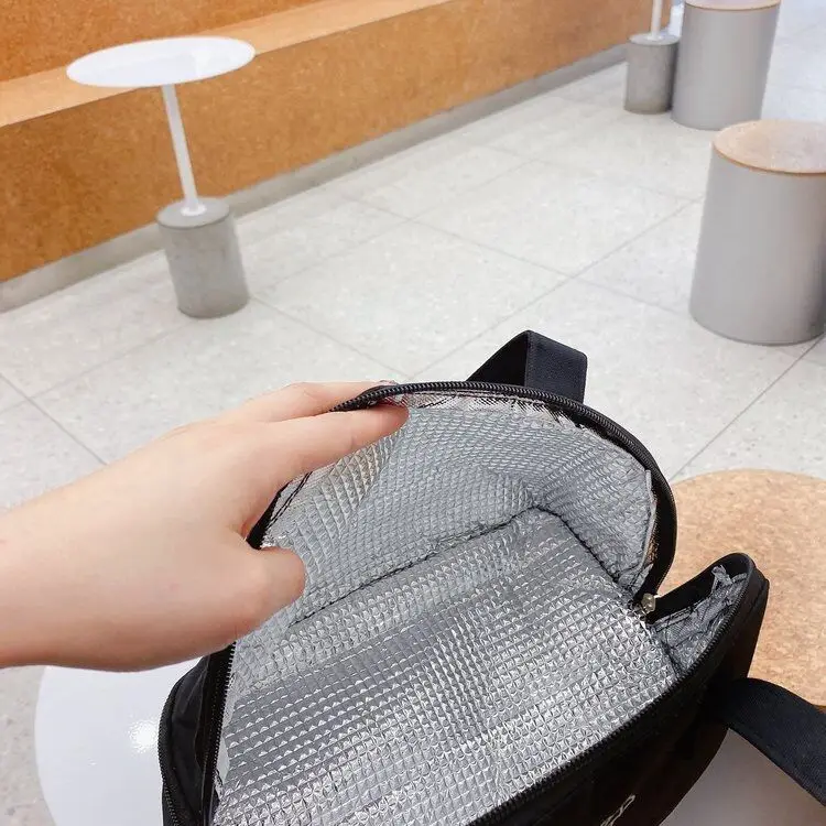 Детска чанта за обяд, двуслойни водоустойчив холщовые чанти за обяд за жени, преносима однотонная чанта-тоут, термоизоляционная чанта3