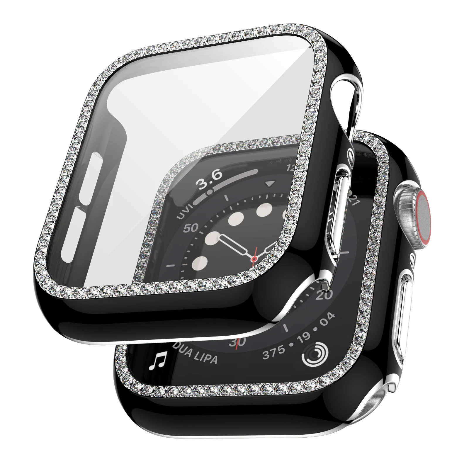 Калъф за часа на Apple watch case 45 мм 41 мм 44 мм 42 мм 40 мм, 38 мм и Закалена филм + diamond Защитна обвивка за iwatch 8 7 6 5 4 3 SE3