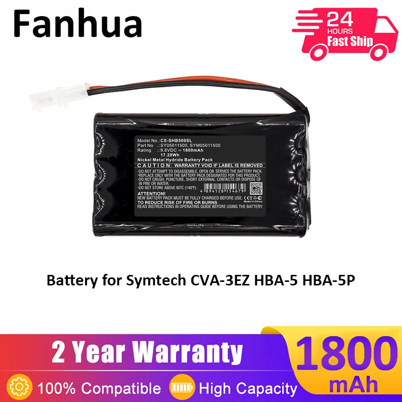 Батерия Fabhua за Symtech ИНСУЛТ-3EZ HBA-5 HBA-5 ПЕНСА 9,6 В 1800 ма/17,28 Wh SY05011500 SYM050115000