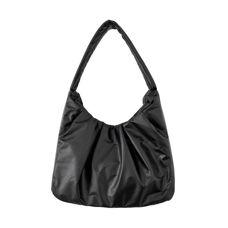 X4FF 2023 новата модерна чанта на рамото за момичета, дамски изкуствена плиссированная чанта за подмишниците, пътна чанта4