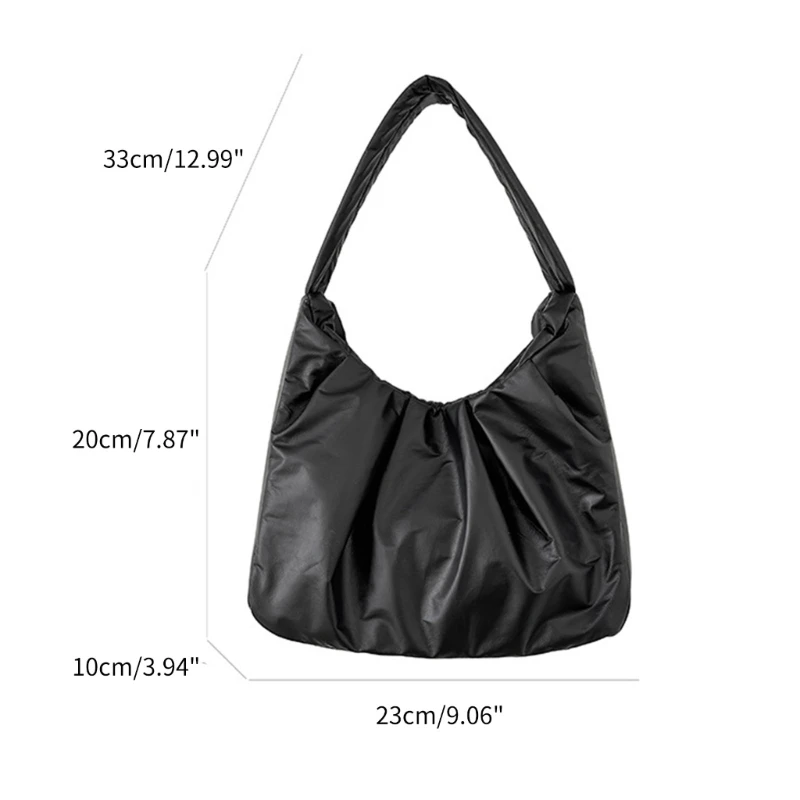 X4FF 2023 новата модерна чанта на рамото за момичета, дамски изкуствена плиссированная чанта за подмишниците, пътна чанта5