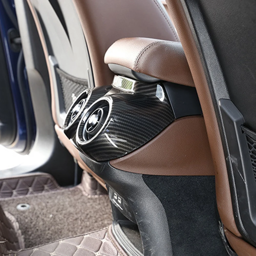 Авто климатик, изработени от въглеродни влакна, тампон на задния контакт, рамка стикер, аксесоари за автотюнинга за Alfa Romeo Stelvio 2017-20201