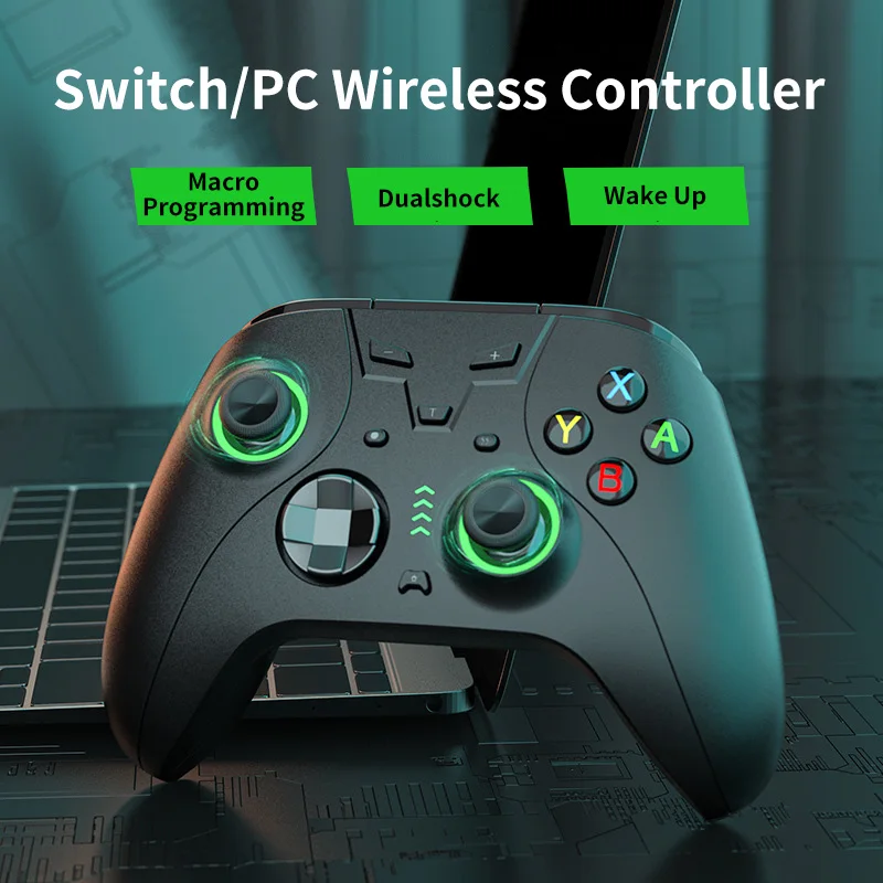 Луксозен безжичен контролер за Nintendo Switch/Oled PC Вибрация 6-аксиален джойстик геймпад за Nintendo Switch Аксесоари0