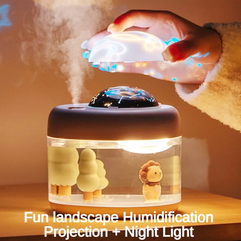 Нов Озеленяване Проектор, Лампа, Овлажнител на Въздуха USB Зареждане Отточна тръба на шарнирна връзка Проектор, Лампа на Нощното Небе Прекрасно Тихи Нощни осветителни Тела Овлажнители на Въздуха0
