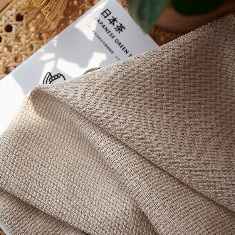 Японски пердета от памук и лен цвят на чай с мляко, спалня стил, ins, спално бельо, завеси, благородна нова хол кремав цвят5