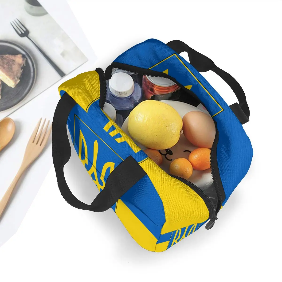 Чанта за обяд с флага на Украйна, термоизолированный обяд-бокс, чанта-хладилник, чанта за bento, контейнер за обяд, чанта за съхранение на продукти4