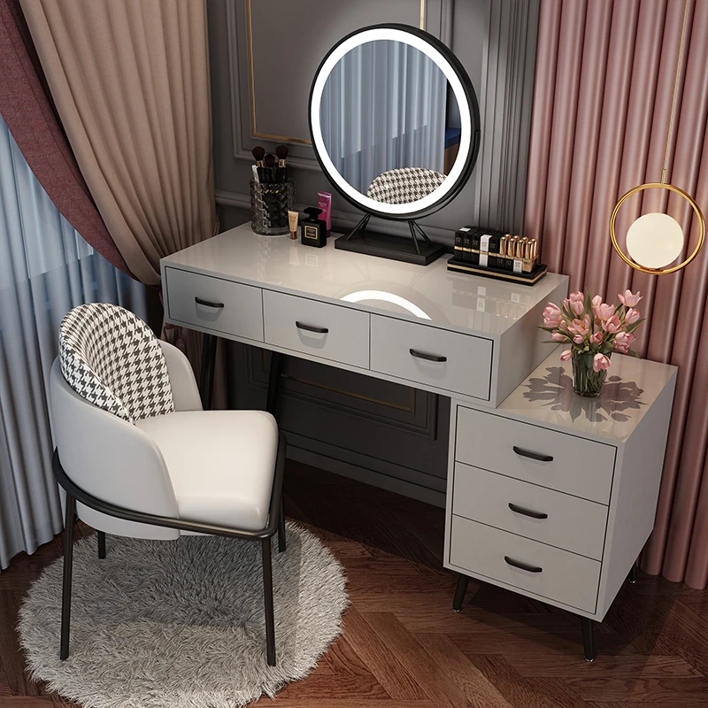 Тоалетка с огледало, мебели за спални, модерни и луксозни скринове за дома, Nordic Ins, гардероб, стол, украса Penteadeiras2