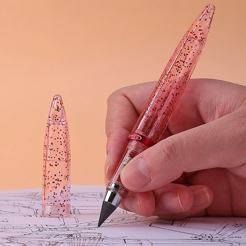 Креативен прозрачен вечен молив за неограничен писмо, писалка, без мастило, магически молив за писане, инструмент за рисуване на художествени скици, подарък за деца0