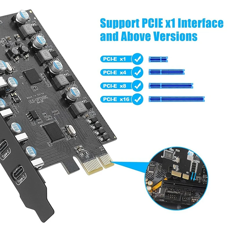 7 Pcie Портове за USB 3.0 карта за разширение за настолни КОМПЮТРИ Поддръжка на хост-карти Windows 10/8/7/XP1
