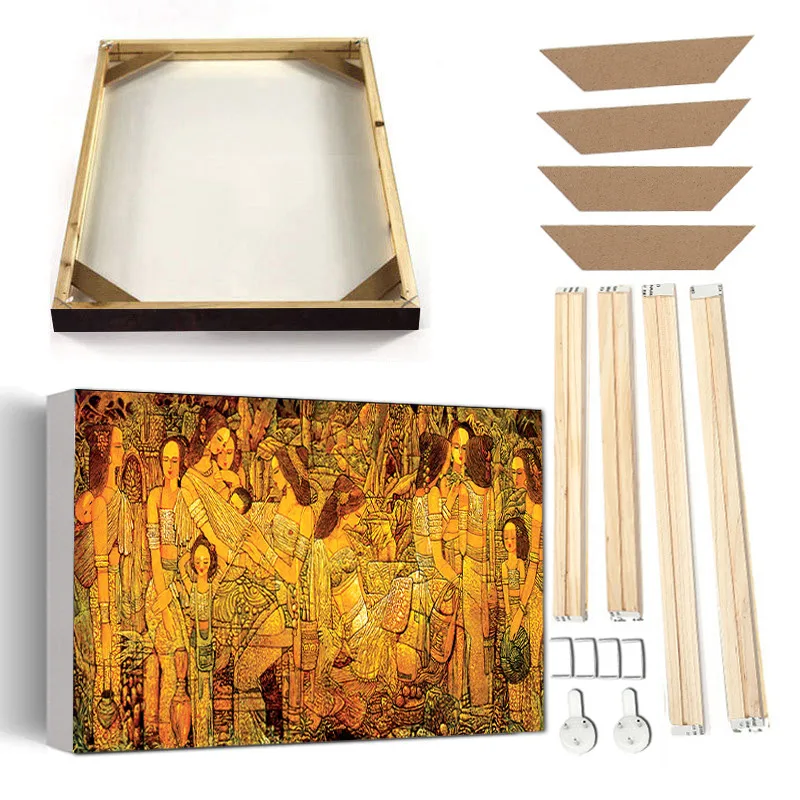 Рамка за изготвяне САМ Рамка за плакати от естествено дърво 60x120 80x160 Персонални рамка за платното Всекидневна Домашна декоративна рамка за картини0