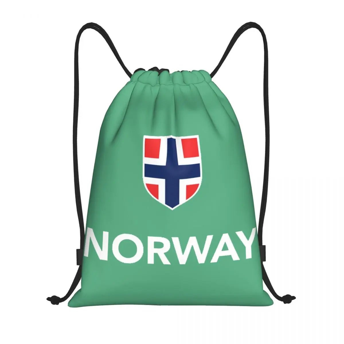 Норвежки флаг, раница на съвсем малък, женски мъжки раница за фитнес, сгъваема чанта за пазаруване с норвежки флаг, чанта0