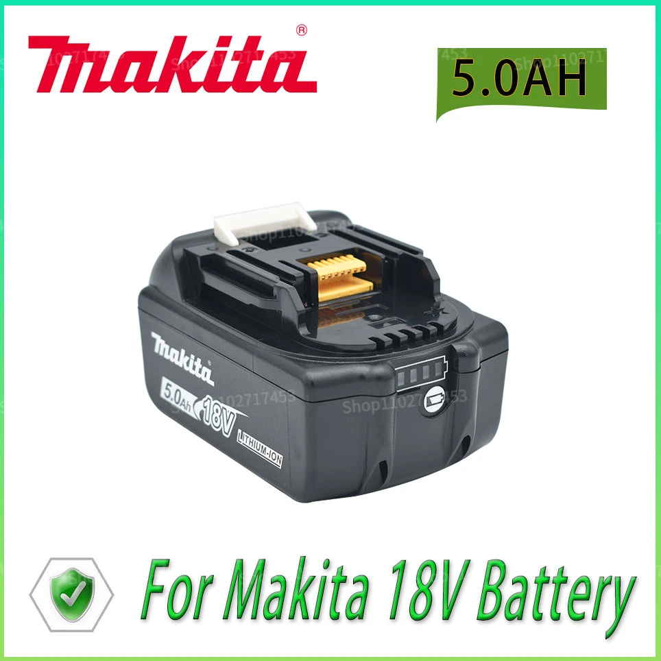 100% оригинална акумулаторна батерия електроинструменти Makita 18V 5.0 Ah с led литиево-йонна батерия заместител на LXT BL1860B BL1860 BL18500