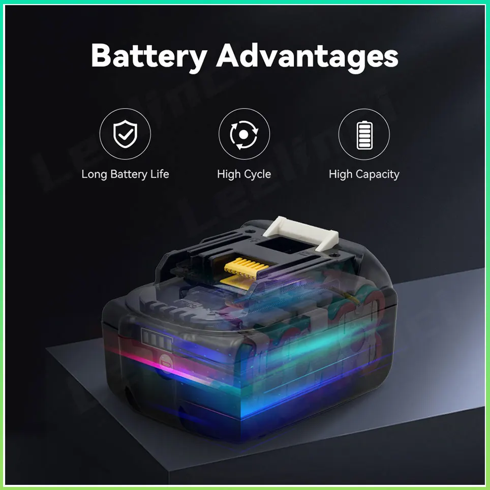 100% оригинална акумулаторна батерия електроинструменти Makita 18V 5.0 Ah с led литиево-йонна батерия заместител на LXT BL1860B BL1860 BL18502