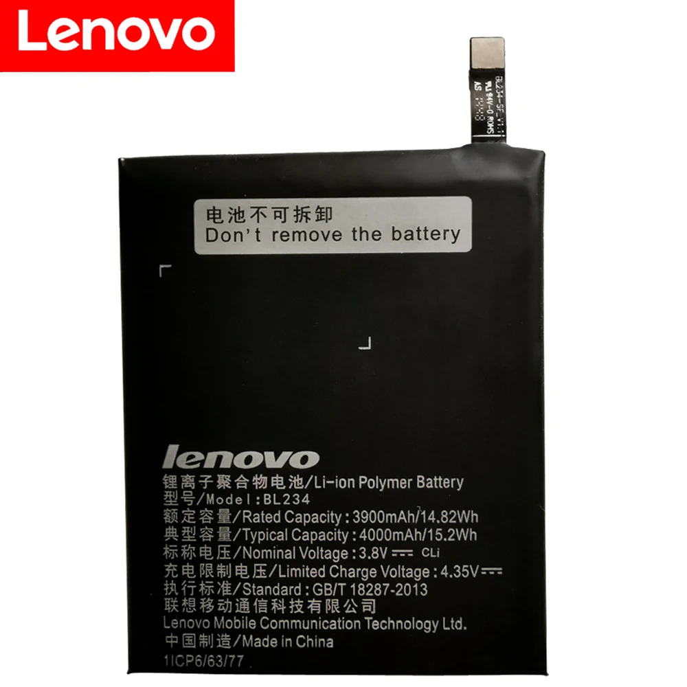 100% чисто Нов Оригинален истински батерия 4000 mah BL234 с лепилен стикер 3 М за Lenovo Vibe P1M P1MA40 P70 P70t P70-T P70A P70-A1