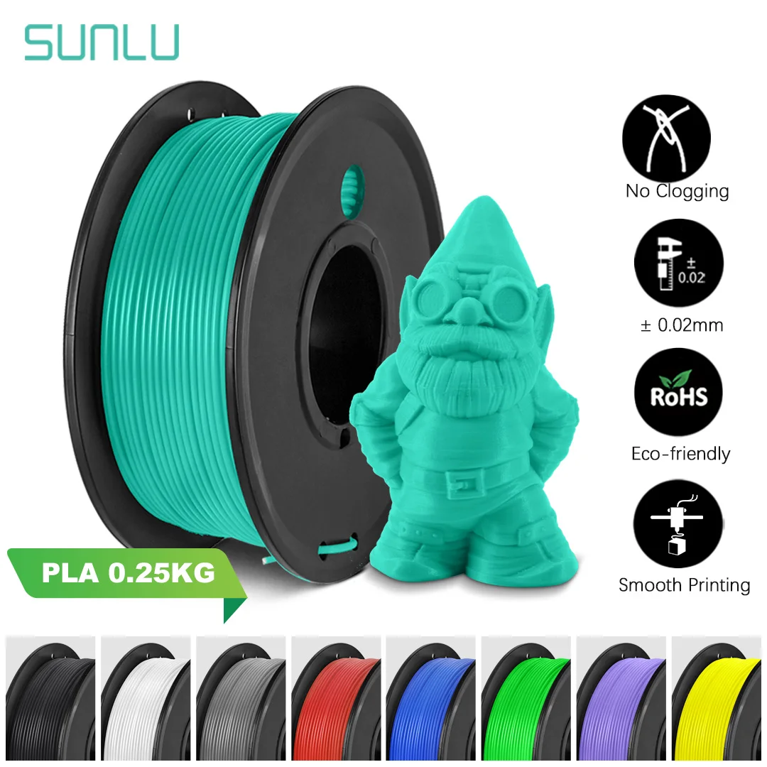 Конци SUNLU PLA с мини намотка 0,25 кг, лесна и икономична за 3D печат, Наполняемая материали PLA, Конци, Тежкотоварни и биоразлагаемая0