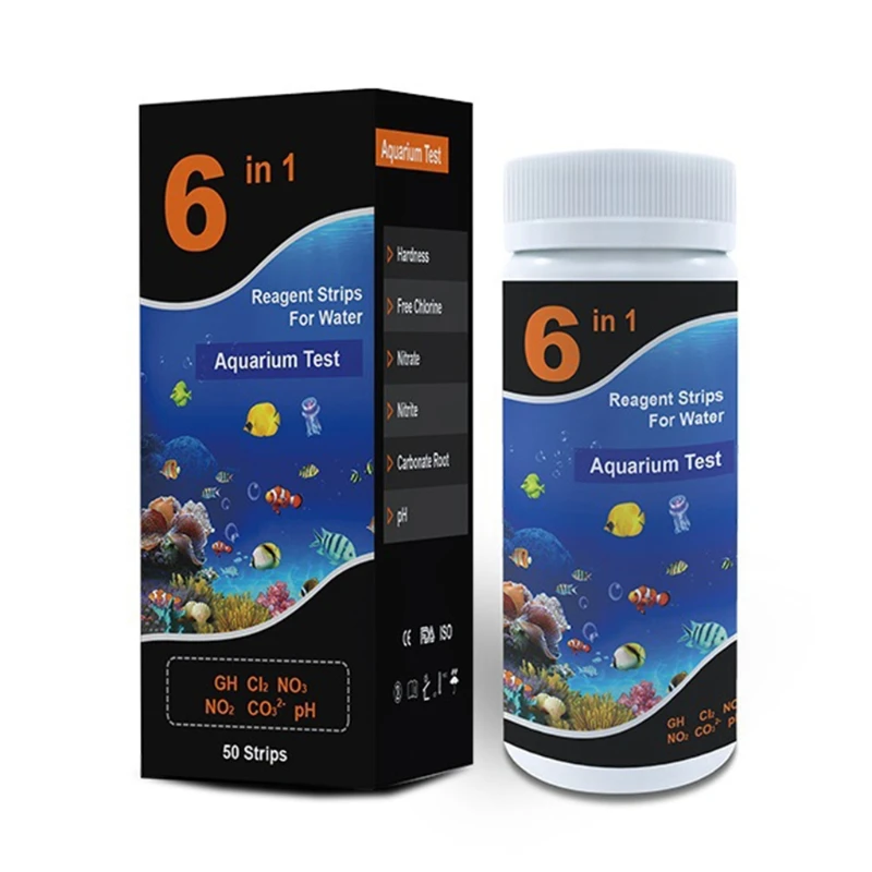 6 в 1 професионален тест-ленти за вода 50 Басейн аквариум1