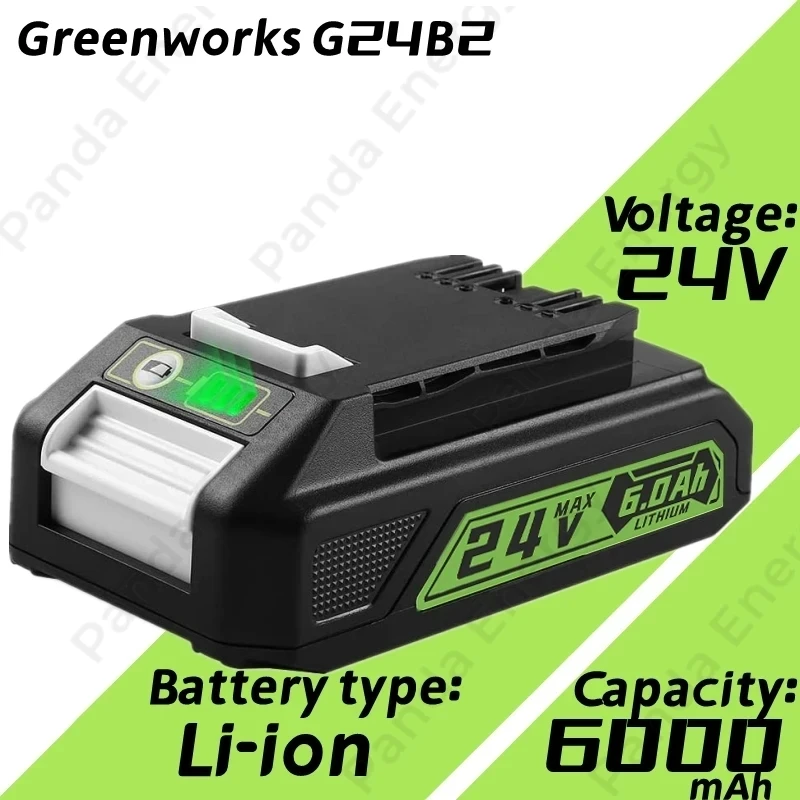 Замяна на литиево-йонна батерия Greenworks 24V6.0 Ah BatteryTASCHE 708.29842, Съвместима с 20352 22232 24V Акумулаторни инструменти1
