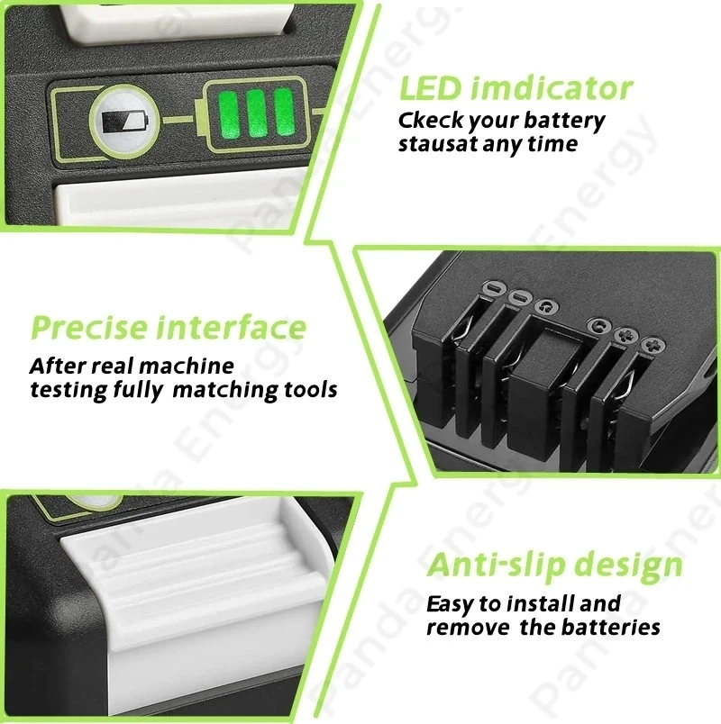 Замяна на литиево-йонна батерия Greenworks 24V6.0 Ah BatteryTASCHE 708.29842, Съвместима с 20352 22232 24V Акумулаторни инструменти3