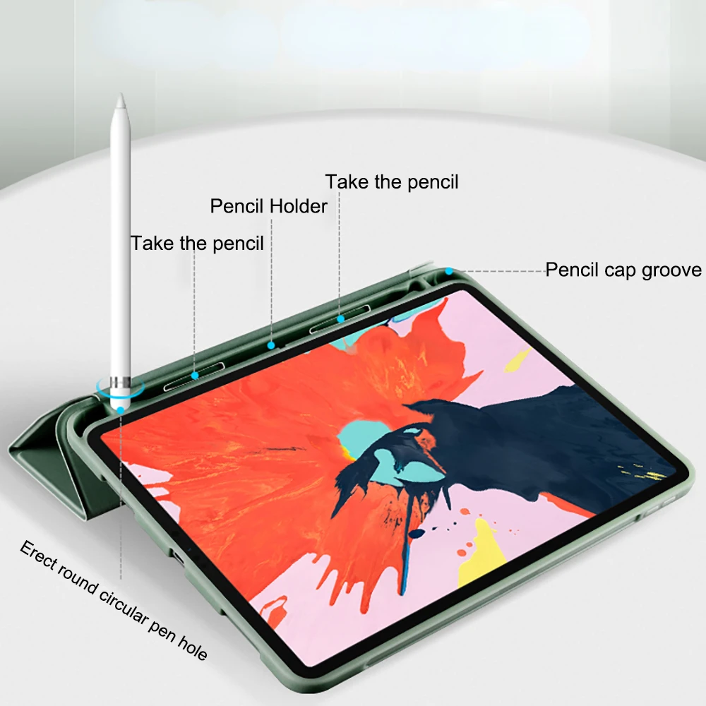 Калъф-молив случай за iPad Pro 11 2-ро поколение 2020 A2228/A2068 Калъф за таблет Shell за iPad Air4 Air 5 2022 Pro11 M1 20211