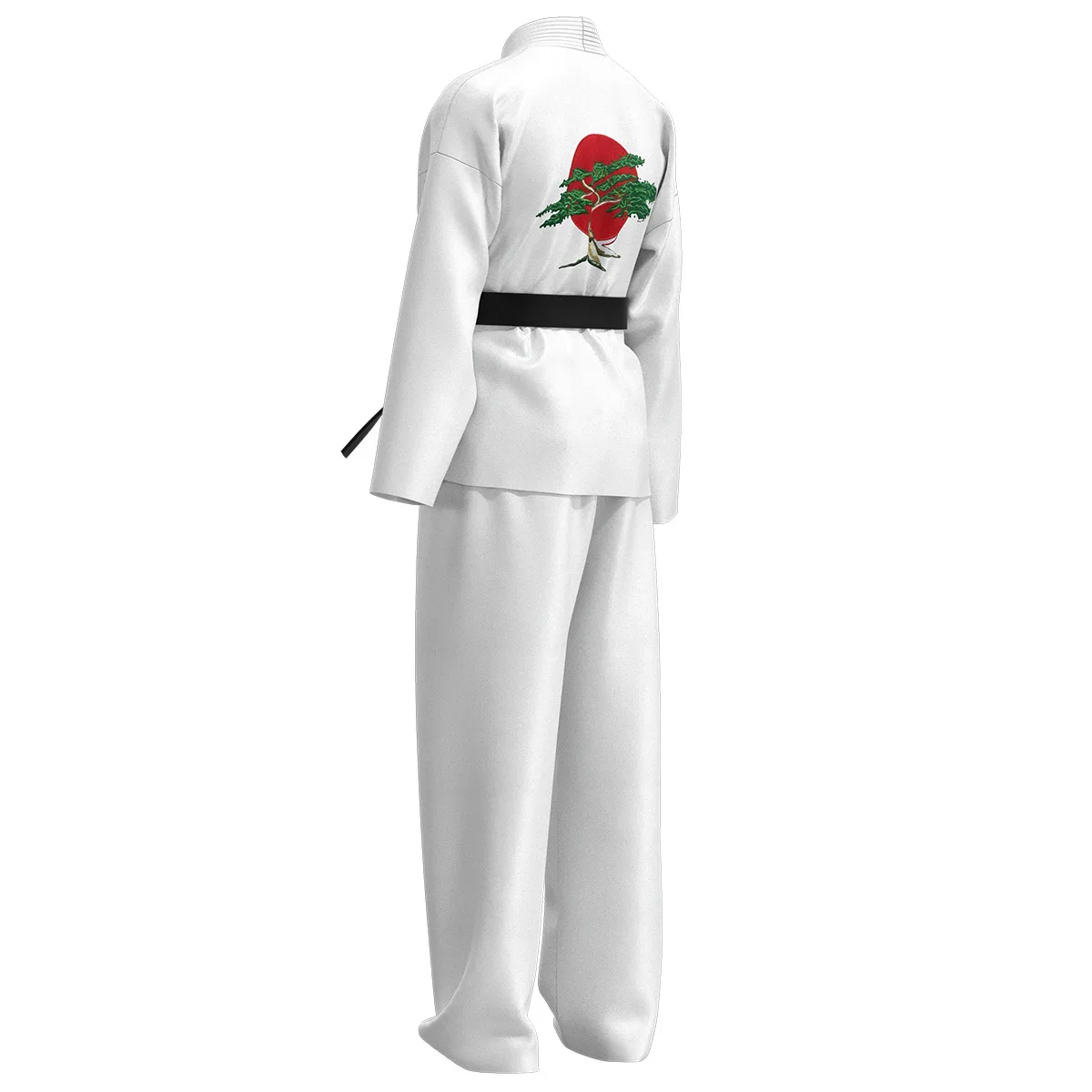 Детски костюм за cosplay KOF Cobra Kai, детско стилно черно-бяло кимона, униформи, превръзка на главата, костюм за парти в стил Аниме за Хелоуин, спортен костюм5