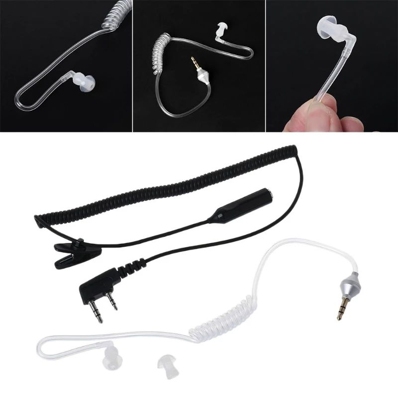 2-за контакт микрофон слушалки ПР с въздушна акустична тръба 3.5 мм за слушалки Baofeng UV-5R 888s4