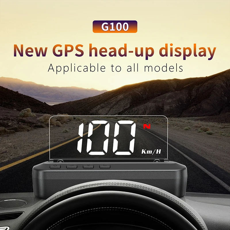 Кола на универсален цифров GPS-измерване на скоростта на Hud Heads Up Display Предупреждение за превишаване на скоростта и умора Многофункционални уреди за интериор на автомобили3