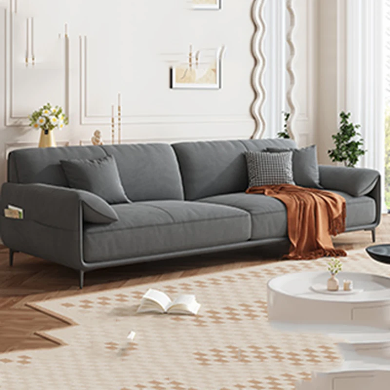Минималистичен дълъг скандинавски диван за дневна в бял цвят. Секционни маса за хранене, детски диван с възможност за сгъване на облегалката, диван за сядане, надуваеми мебели за хотел HDH1