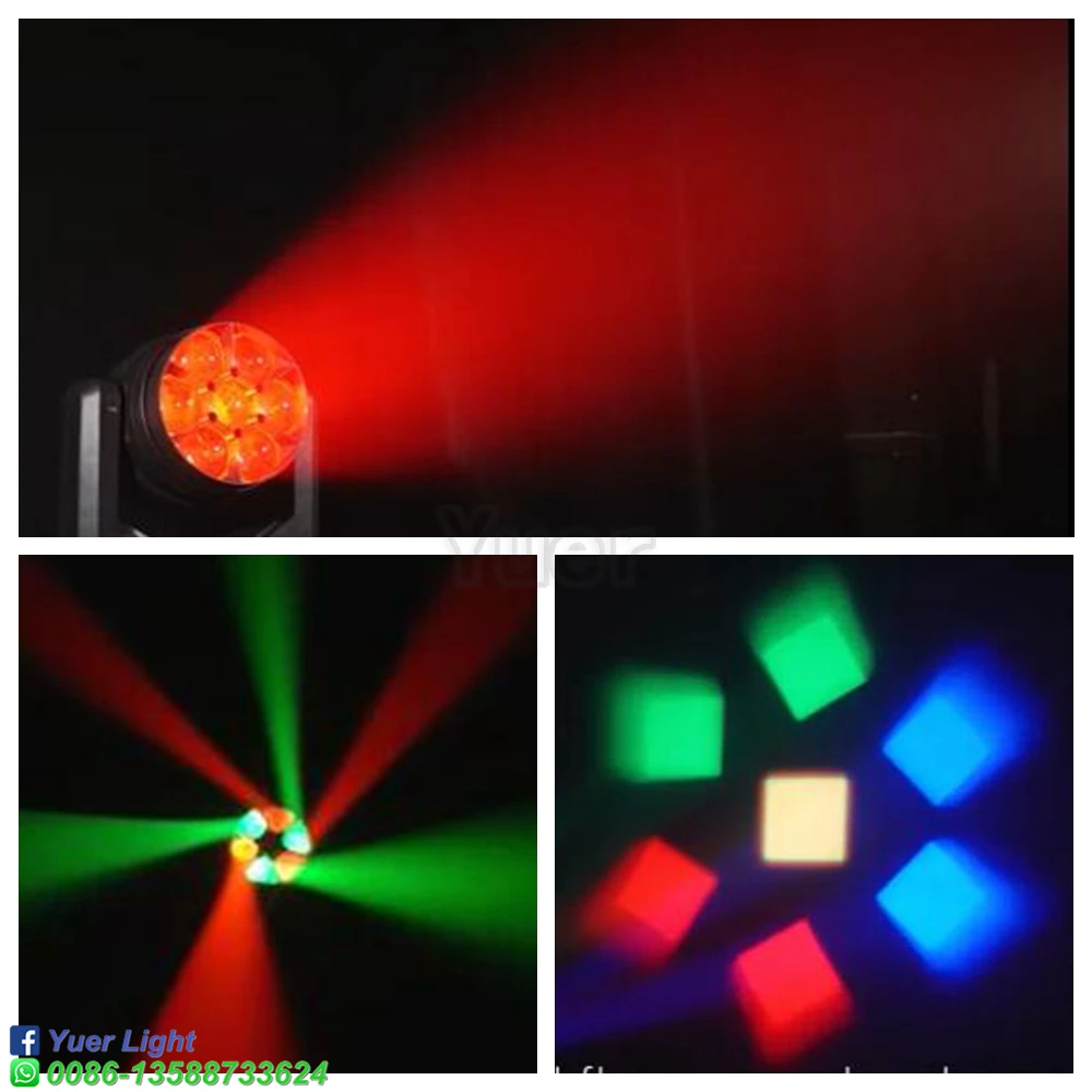Пчелен Очите LED Движеща Глава Led Лъч 7X40 W RGBW DMX512 DJ Живописна Светлина DMX512 за Patry DJ светлини, диско светлини Концертна Прожектор5