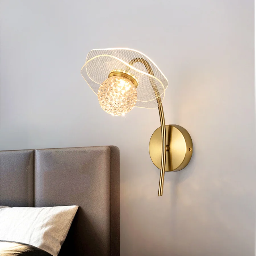 Скандинавски crystal led монтиран на стената лампа за дневна спални, монтиран на стената лампа за коридора, коридор, таванско помещение, нощни лампи, модерен лампа за дома3