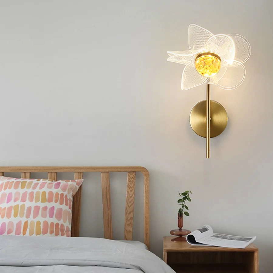 Скандинавски crystal led монтиран на стената лампа за дневна спални, монтиран на стената лампа за коридора, коридор, таванско помещение, нощни лампи, модерен лампа за дома4