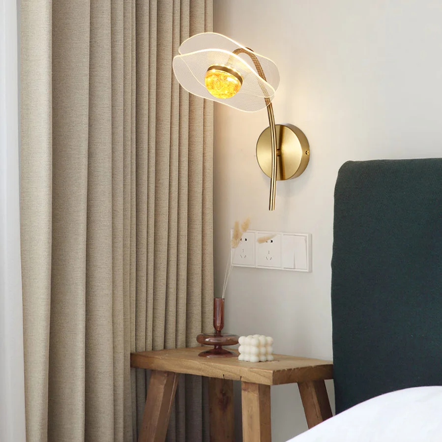 Скандинавски crystal led монтиран на стената лампа за дневна спални, монтиран на стената лампа за коридора, коридор, таванско помещение, нощни лампи, модерен лампа за дома5