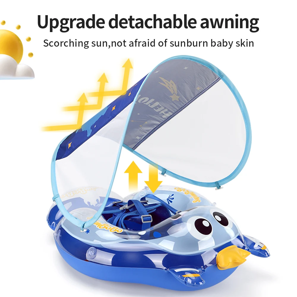 Swimbobo Детска надуваема детска плаващ водна играчка Плувни плувки тренажор за талия Детски басейн Пръстен PVC детски гаф3