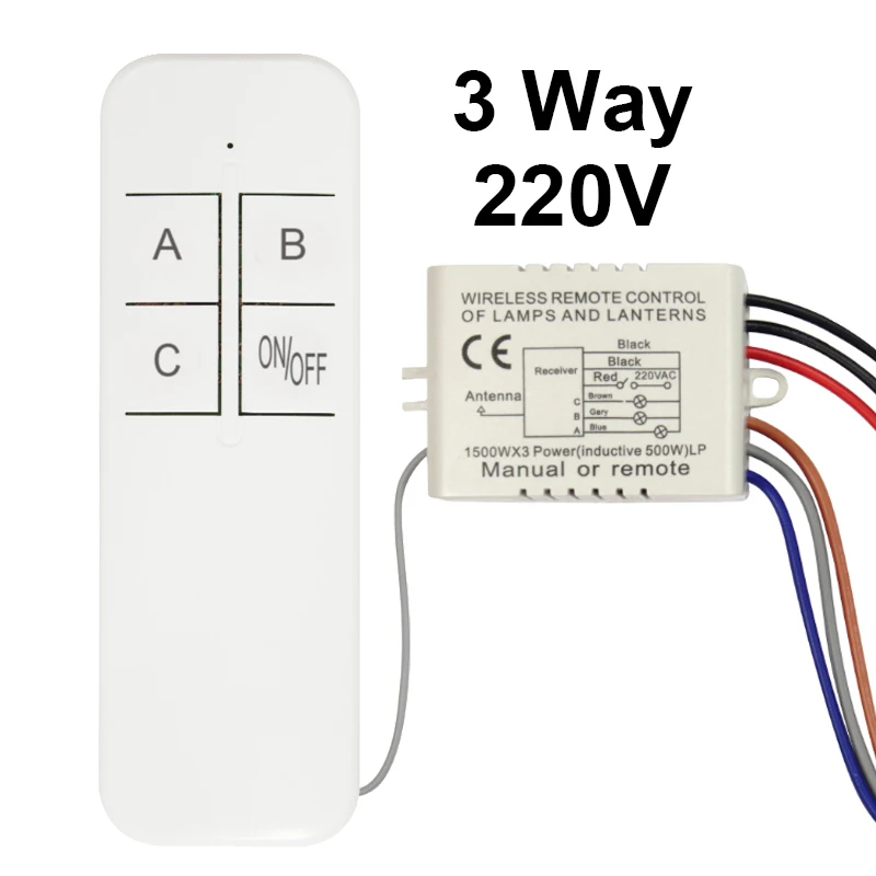 433 Mhz rf дистанционно управление 1/2/3 Начин за включване/изключване 220 дистанционно управление, лампа, цифров безжичен стенен монтаж с приемник-предавател5