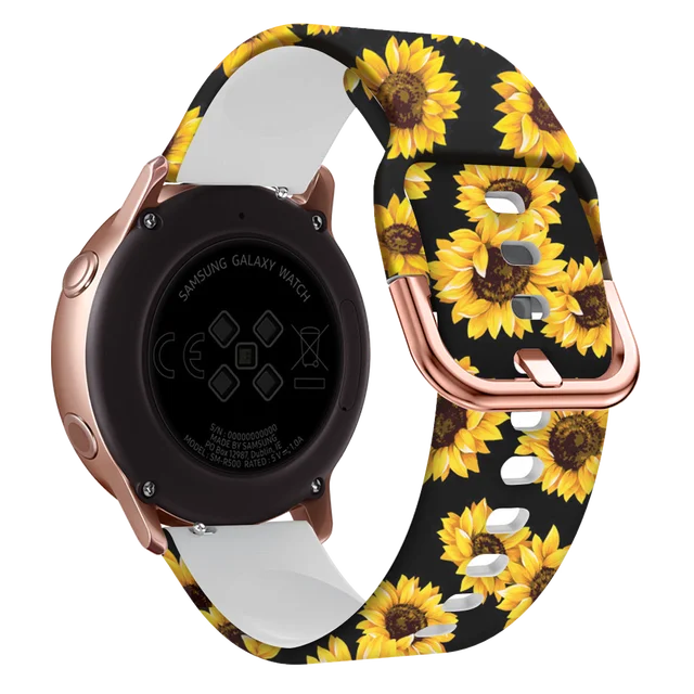 Силиконов каучук с принтом за Samsung Galaxy Watch 4 Класически 42 мм и 46 мм гривна 20 мм гривна за Galaxy Watch4 40 мм 44 мм Correa2