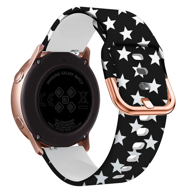Силиконов каучук с принтом за Samsung Galaxy Watch 4 Класически 42 мм и 46 мм гривна 20 мм гривна за Galaxy Watch4 40 мм 44 мм Correa4