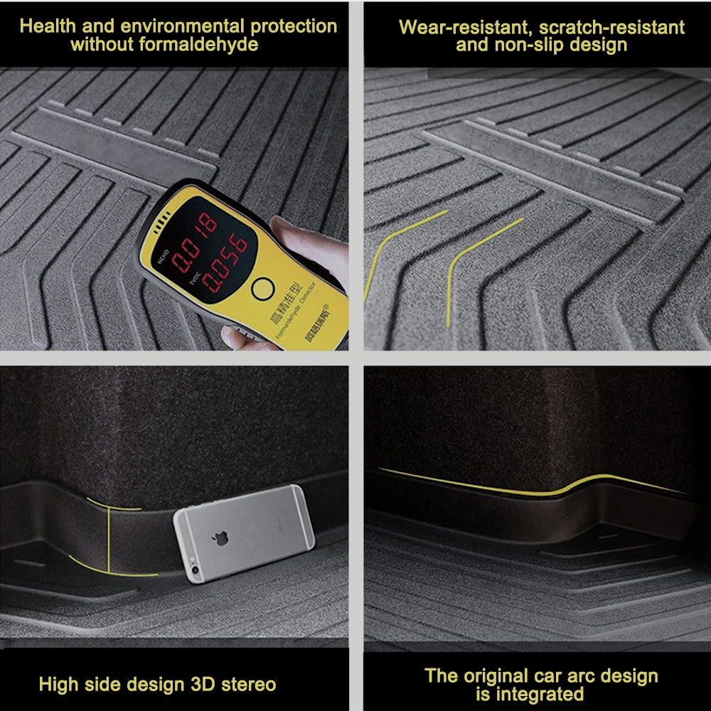 Постелки за багажник на кола TPE за Lexus CT 2011-2017 Гумена карго подложка, стойност на лазер, водоустойчиви защитни облицовки1