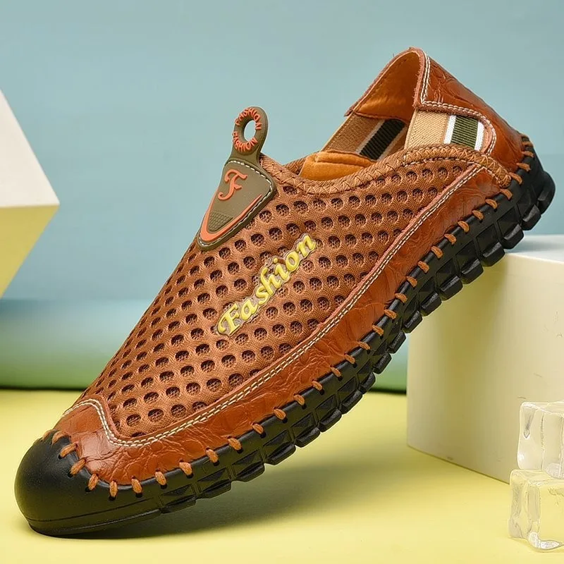 Мъжки лоферы Мека луксозна модерна водна обувки бързосъхнеща дишаща Треккинговые водни спортове на открито Маратонки за плуване нагоре по веригата Сандали1