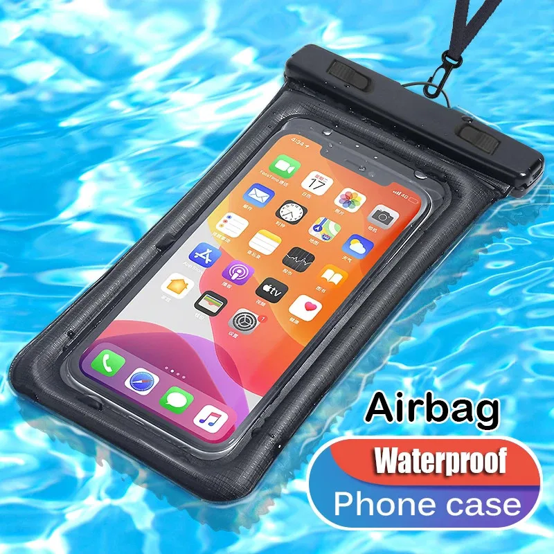 10шт IP68 въздушна възглавница за Водоустойчив калъф за телефон Водоустойчива чанта за плуване калъф за iPhone 13 12 11 14 Pro Max X XS Samsung S22 Huawei, Xiaomi0
