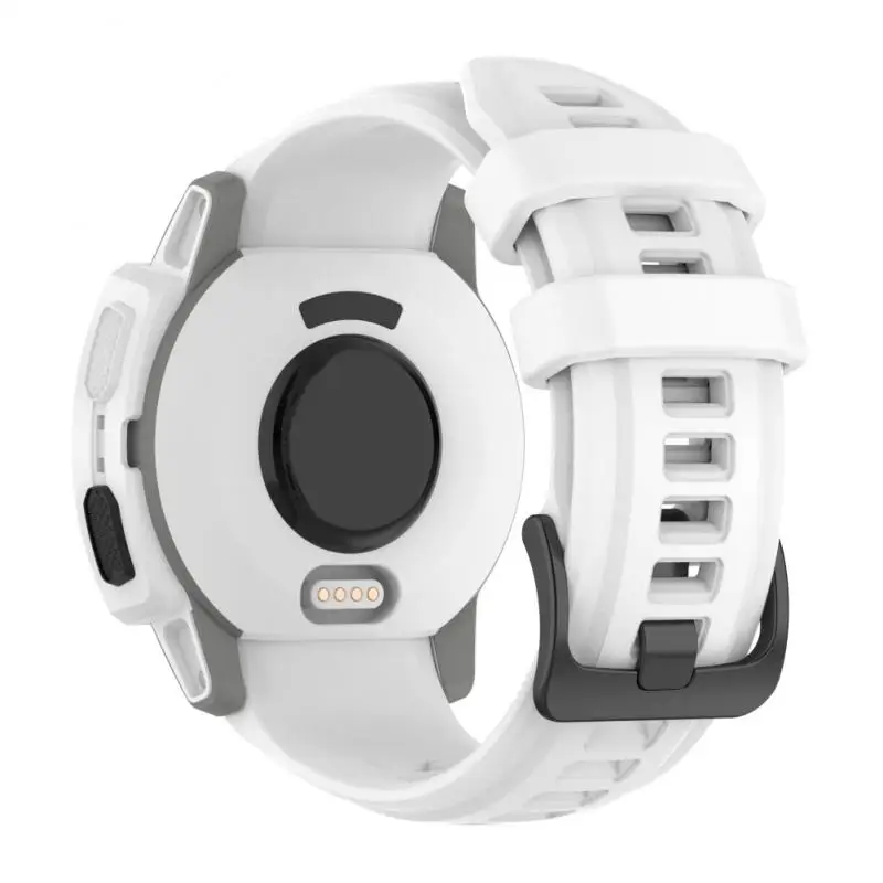 Силиконов каучук с въздушния отвор, мек взаимозаменяеми гривна, спортен еластичен официален каишка за Garmin Instinct 2s, защитени от изпотяване каишка за часовник4