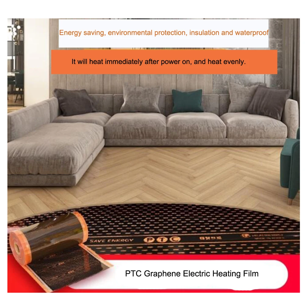 Тук инфрачервена въглеродните нагревательная филм Graphene PTC Филм за подгряване на пода саморегулираща се електрическа система за подгряване на пода5