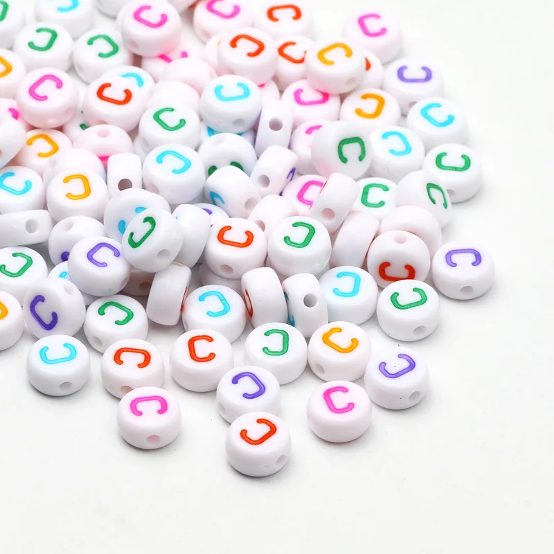 7x4 mm Цветни Кръгли Букви от Азбуката A-Z Акрилни Свободни Мъниста-Разделители за Бижута направи си Сам Гривна Колие Hanmdade Accessorie3