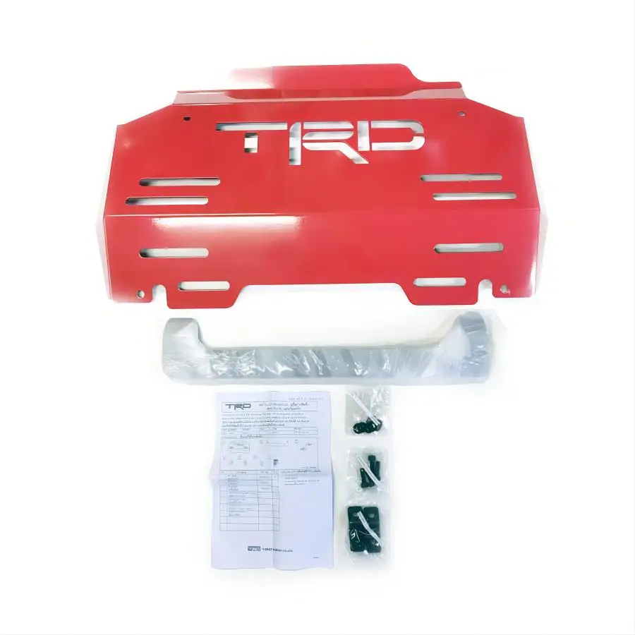 Защитно тампон преден двигателя на OEM от червена стомана TRD Toyota Hilux Fortuner 2015-20203