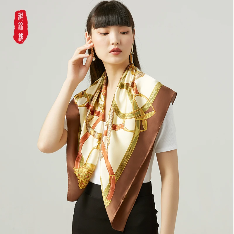 Китайски копринен шал черница черница ръчно изработени, голям квадратен шал, копринен шал, дамски копринен шал с принтом, подарък2